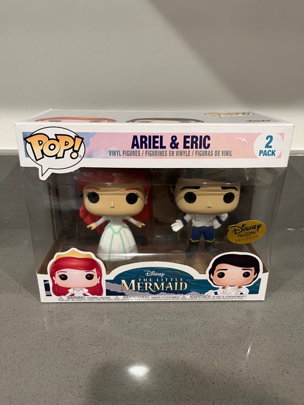 Ariel & Eric 2-Pack Disney Treasures Exclusive Funko Pop
